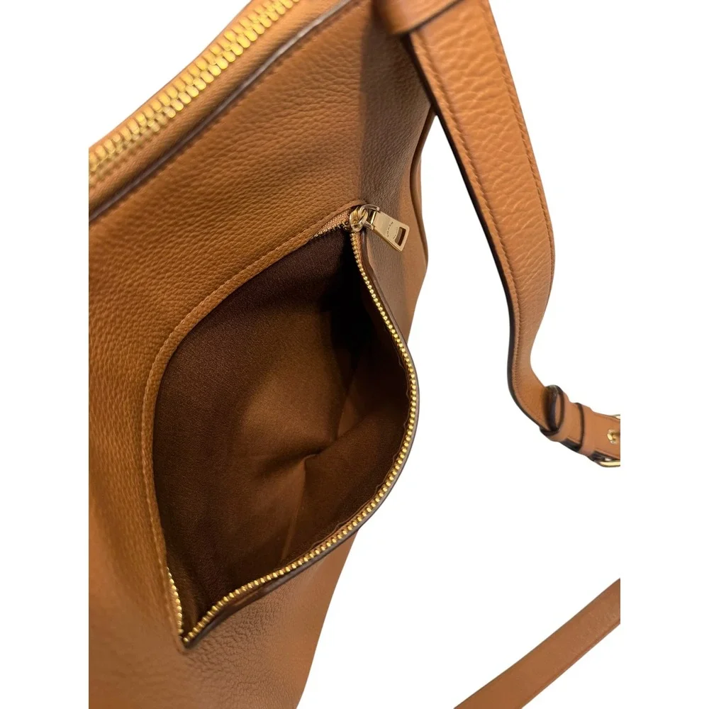 Coach Ellie File Bag Light Saddle Tan Pebbled Leather Crossbody C1648